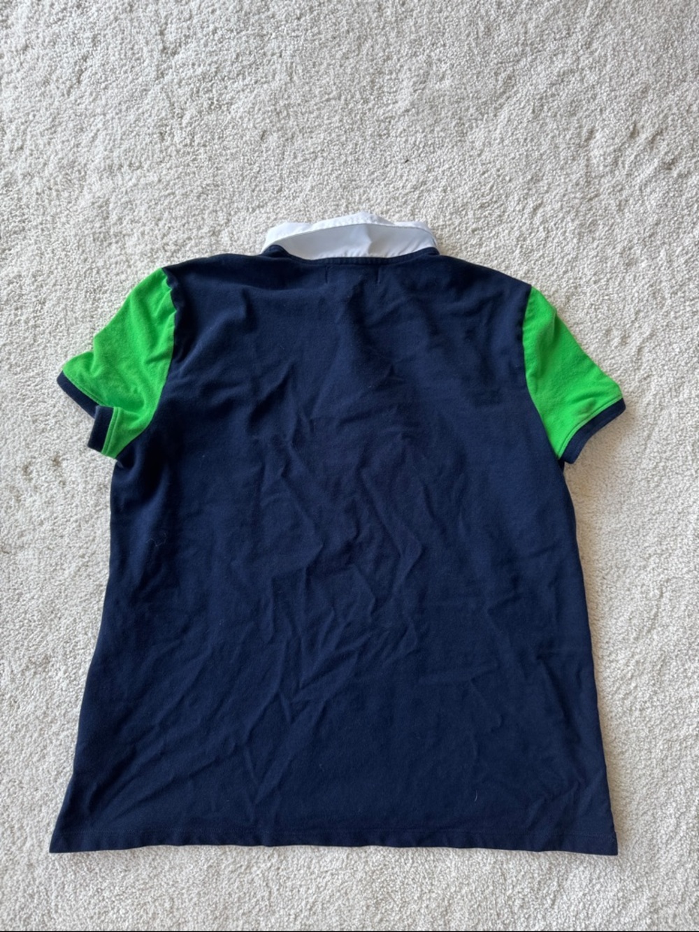 Ralph Lauren Active Colorblock Polo Shirt - Navy, Green & Yellow - Picture 7 of 7